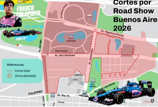 Cortes de tránsito por la exhibición de Colapinto en Buenos&nbsp;Aires